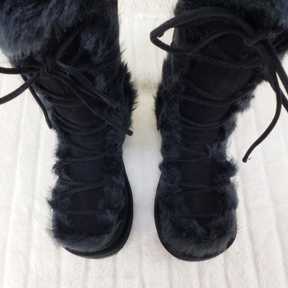 Cub 311 Platform Furry Mammoth Stomper Knee Boots - Picture 9 of 11
